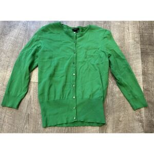 Talbots Rayon/Nylon Knit Cardigan Button Sweater Irish Green XS Top‎ Women's